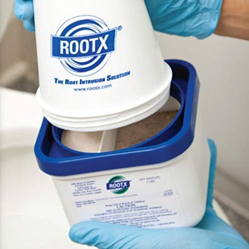 Root X - 2LB. JAR with Funnel/APPLICATOR Foaming Root Control for Sewer Lines and Septic Systems