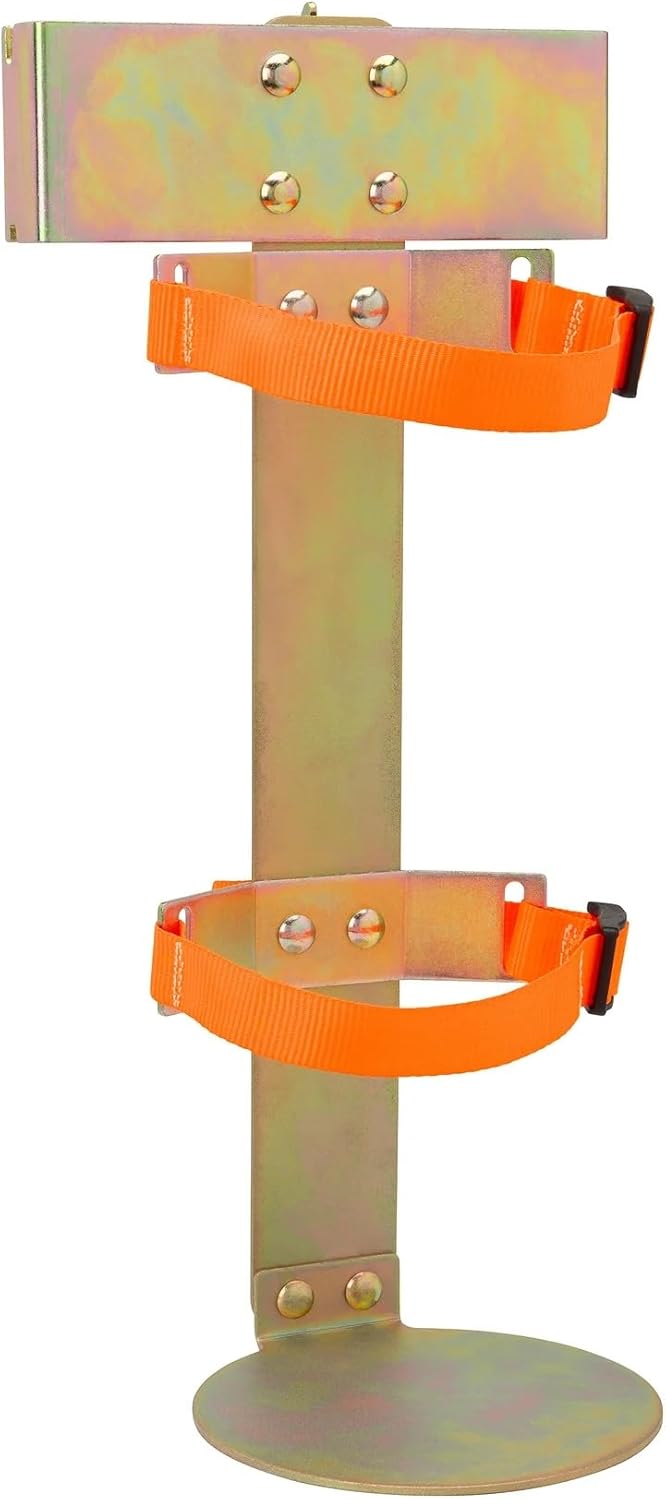CargoSmart Fire Extinguisher Holder – Heavy-Duty Steel Mount Compatible with E-Track & X-Track Rails (Up to 50 lb, 8″ Diameter)