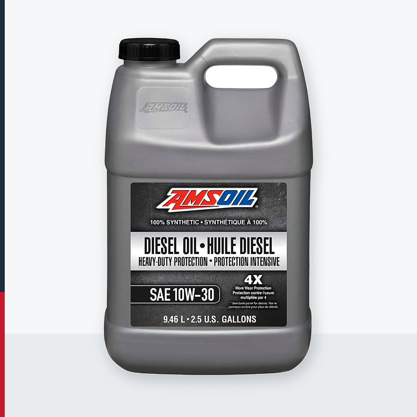 AMSOIL 10W-30 Heavy-Duty 100% Synthetic Diesel Oil - 9.46 Liter Jug (ADNTPC-EA)