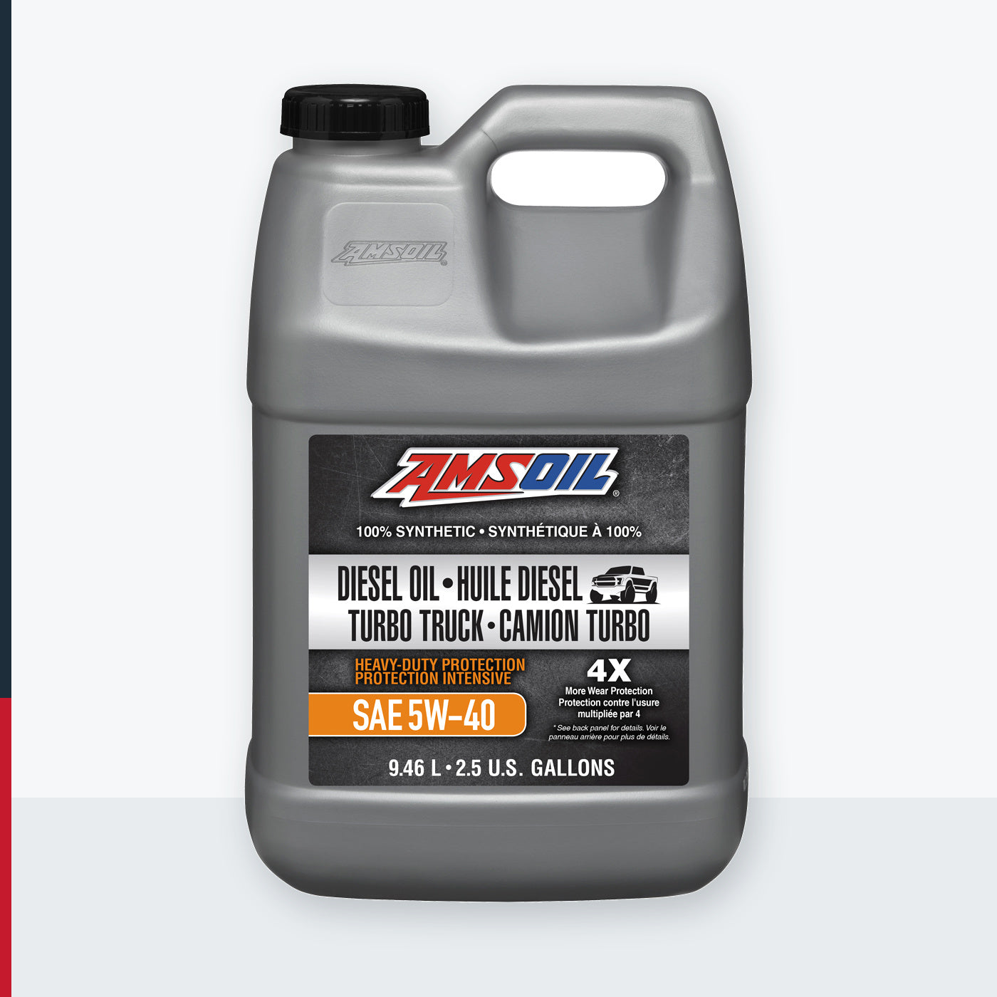 AMSOIL 5W-40 Heavy-Duty 100% Synthetic Diesel Oil - 9.46 Liter Jug (ADOTPC-EA)
