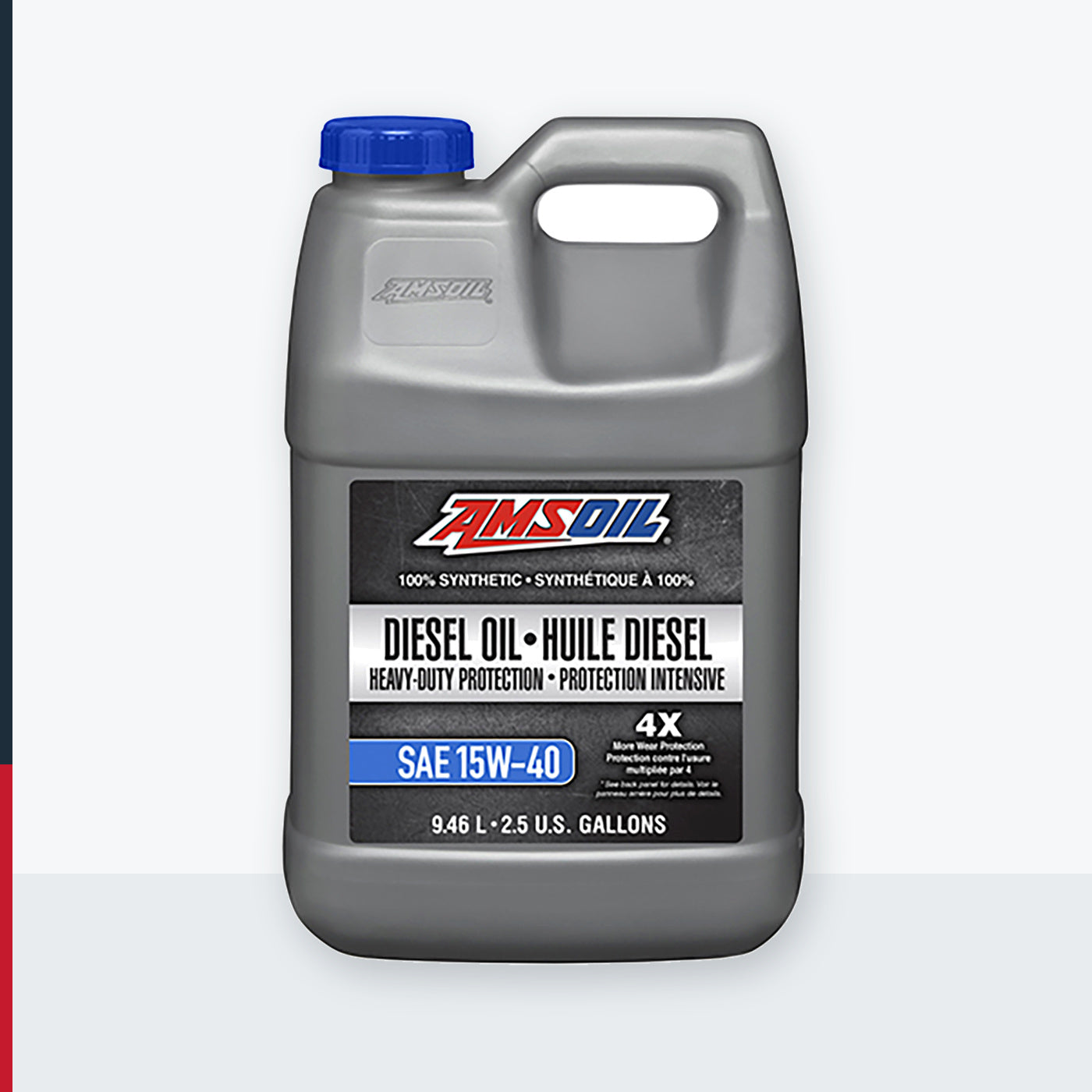 AMSOIL 15W-40 Heavy-Duty 100% Synthetic Diesel Oil - 9.46 Liter Jug (ADPTPC-EA)