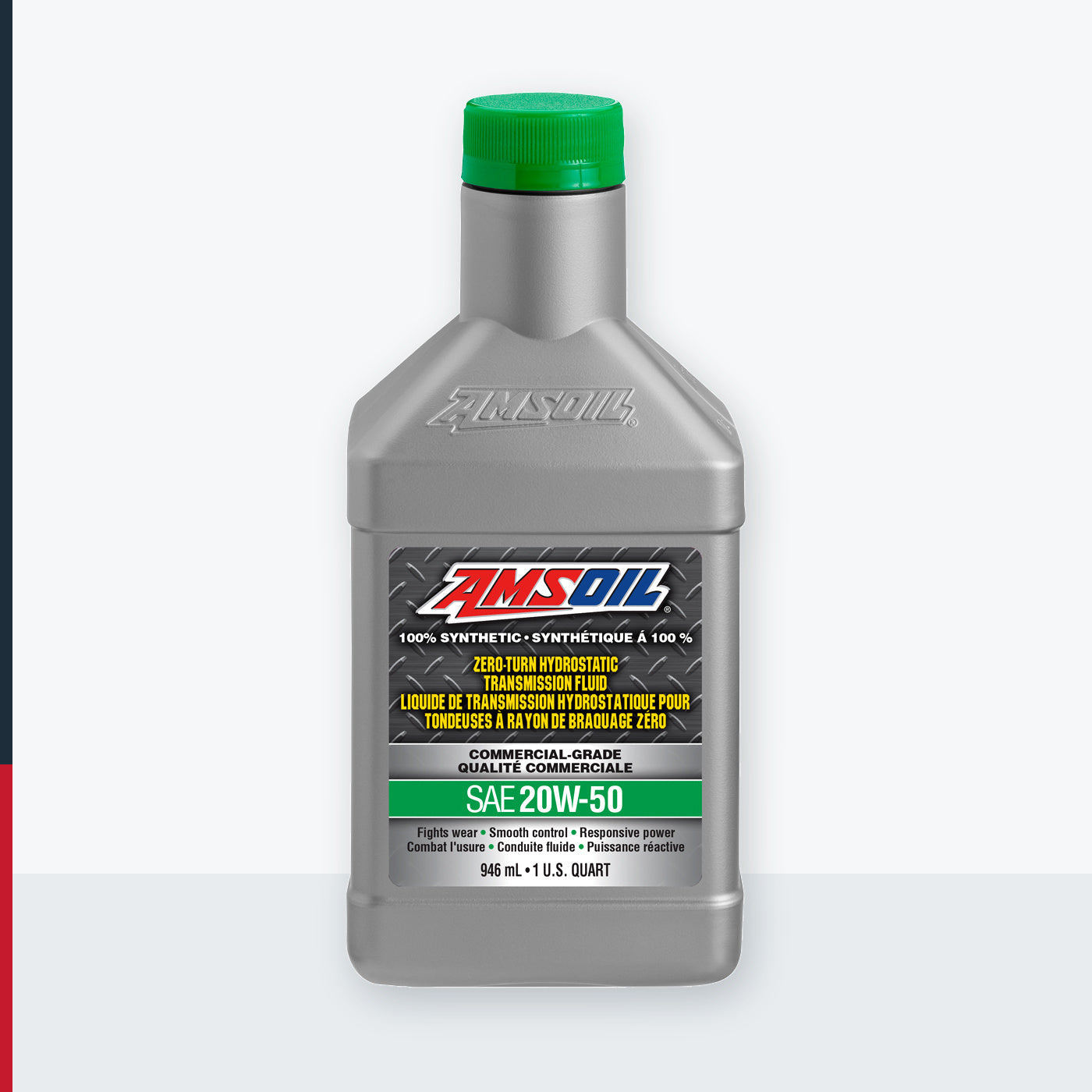 AMSOIL 20W-50 100% Synthetic Hydrostatic Transmission Fluid - 946 ml Bottle (AHFQTC-EA)