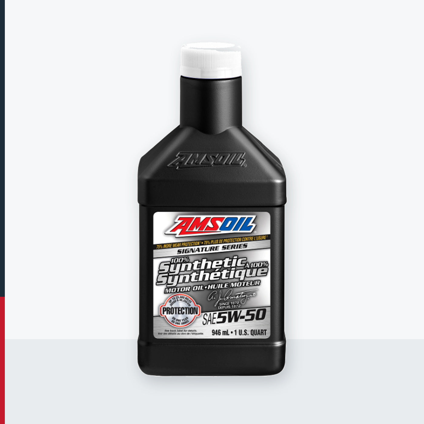 AMSOIL Signature Series 5W-50 100% Synthetic Motor Oil - 946 ml Bottle (AMRQTC-EA)