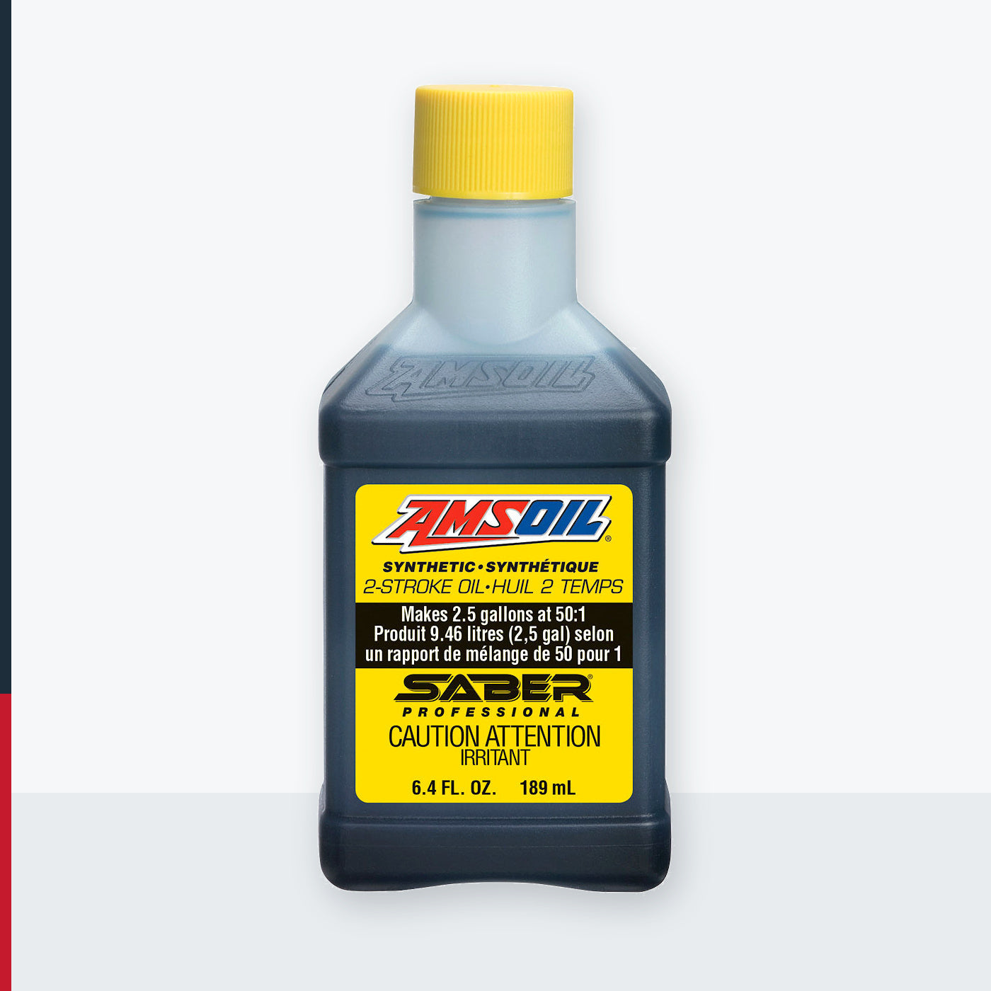 AMSOIL SABER Professional 100% Synthetic 2-Stroke Oil - 189 ml Bottle (ATPSFC-EA)