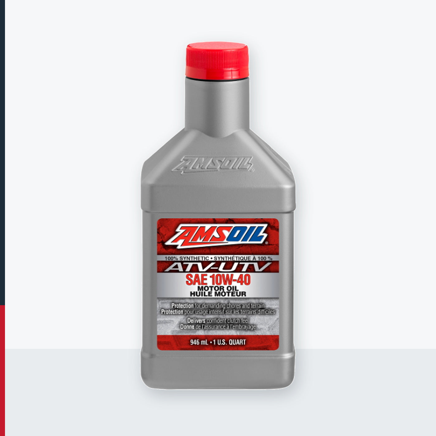 AMSOIL 10W-40 100% Synthetic ATV/UTV Motor Oil - 946 ml Bottle (AUV40QTC-EA)