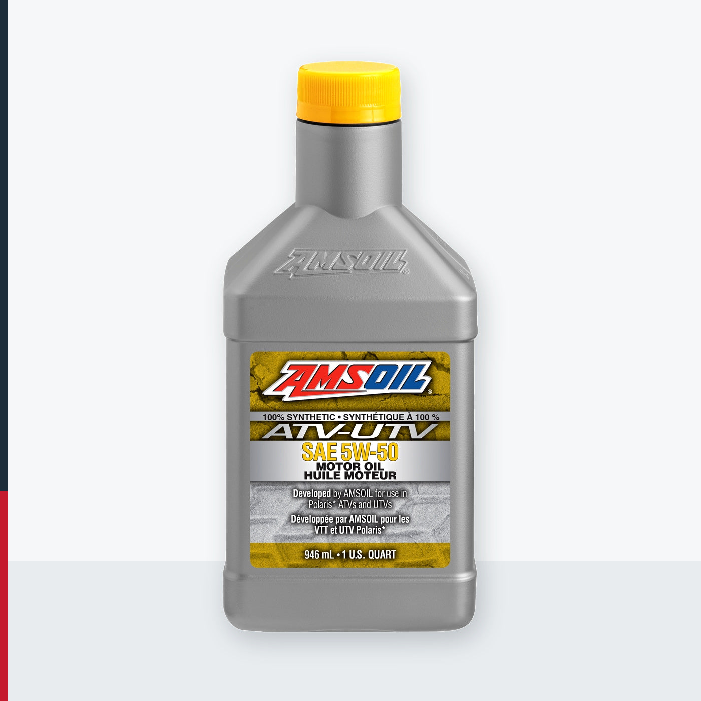 AMSOIL 5W-50 100% Synthetic ATV/UTV Motor Oil - 946 ml Bottle (AUV50QTC-EA)