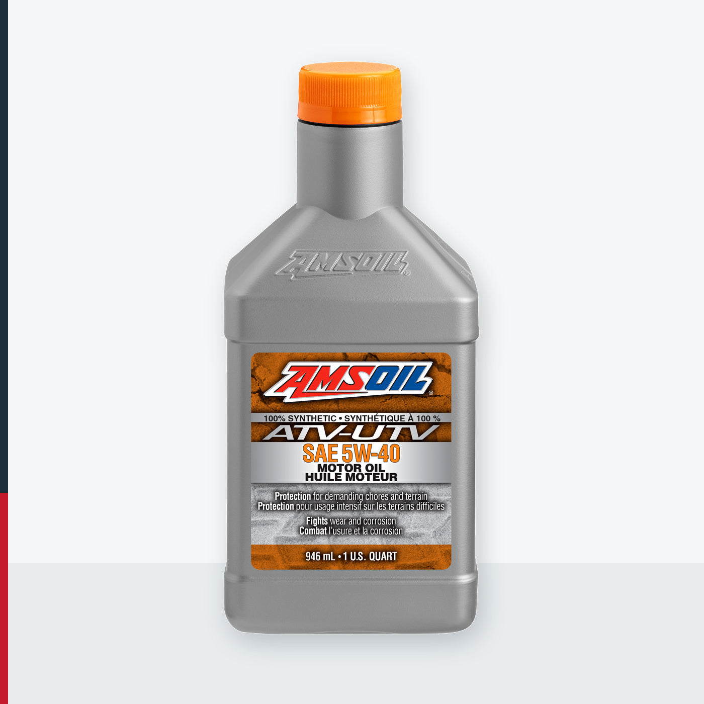 AMSOIL 5W-40 100% Synthetic ATV/UTV Motor Oil - 946 ml Bottle (AUV54QTC-EA)
