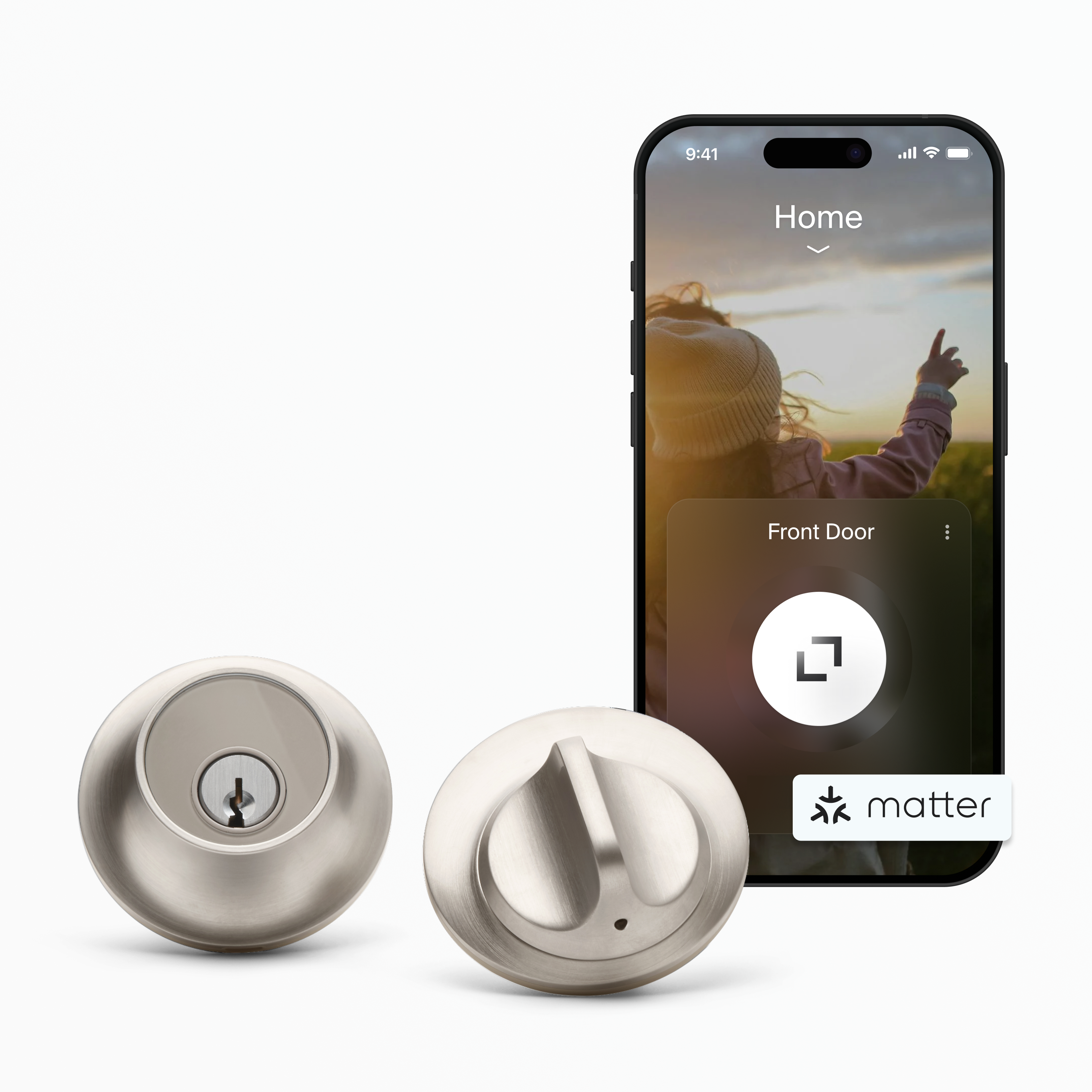Level C-E22U Level Lock (Matter) Satin Nickel Finish