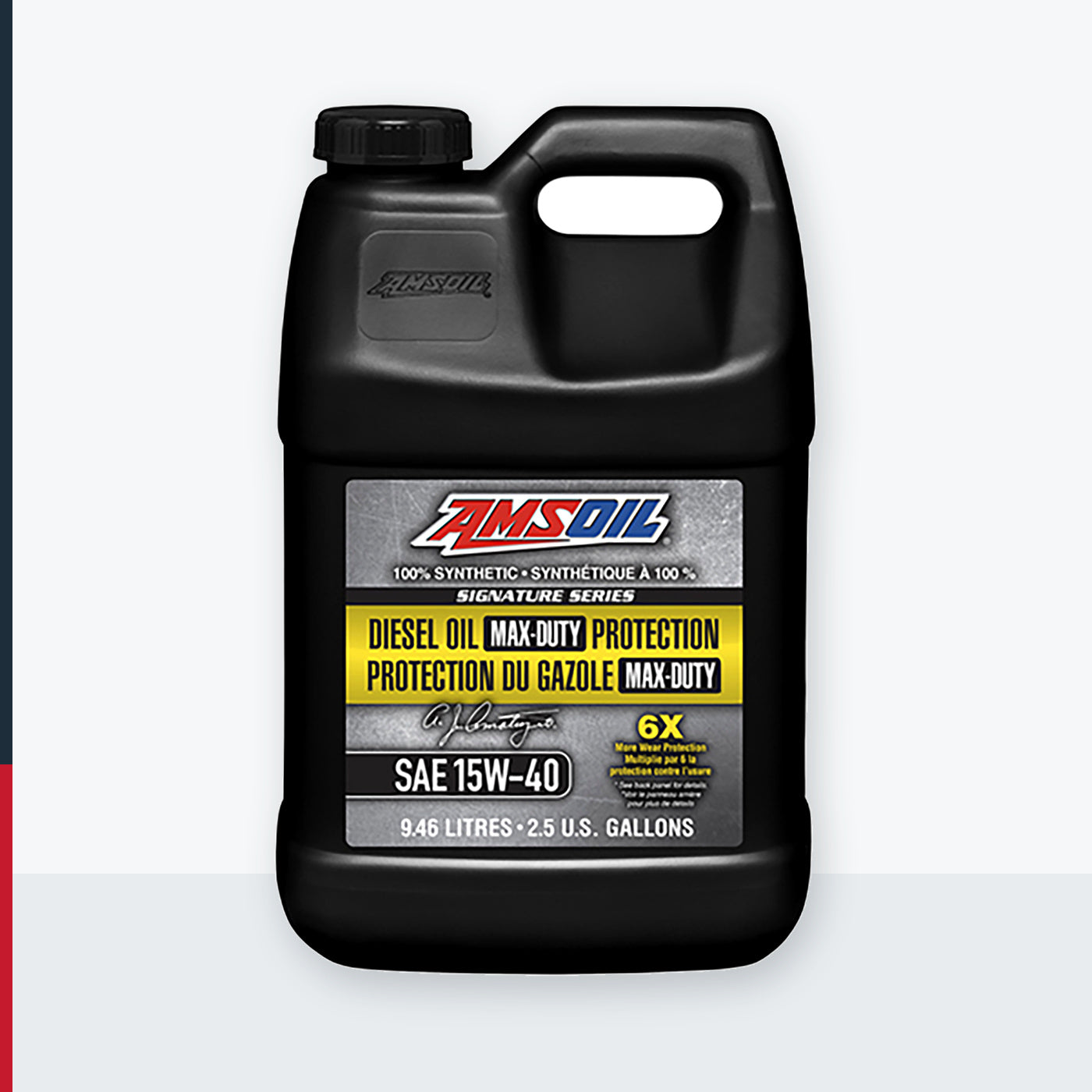 AMSOIL Signature Series 15W-40 100% Synthetic Max-Duty Diesel Oil - 9.46 Liter Jug (DMETPC-EA)