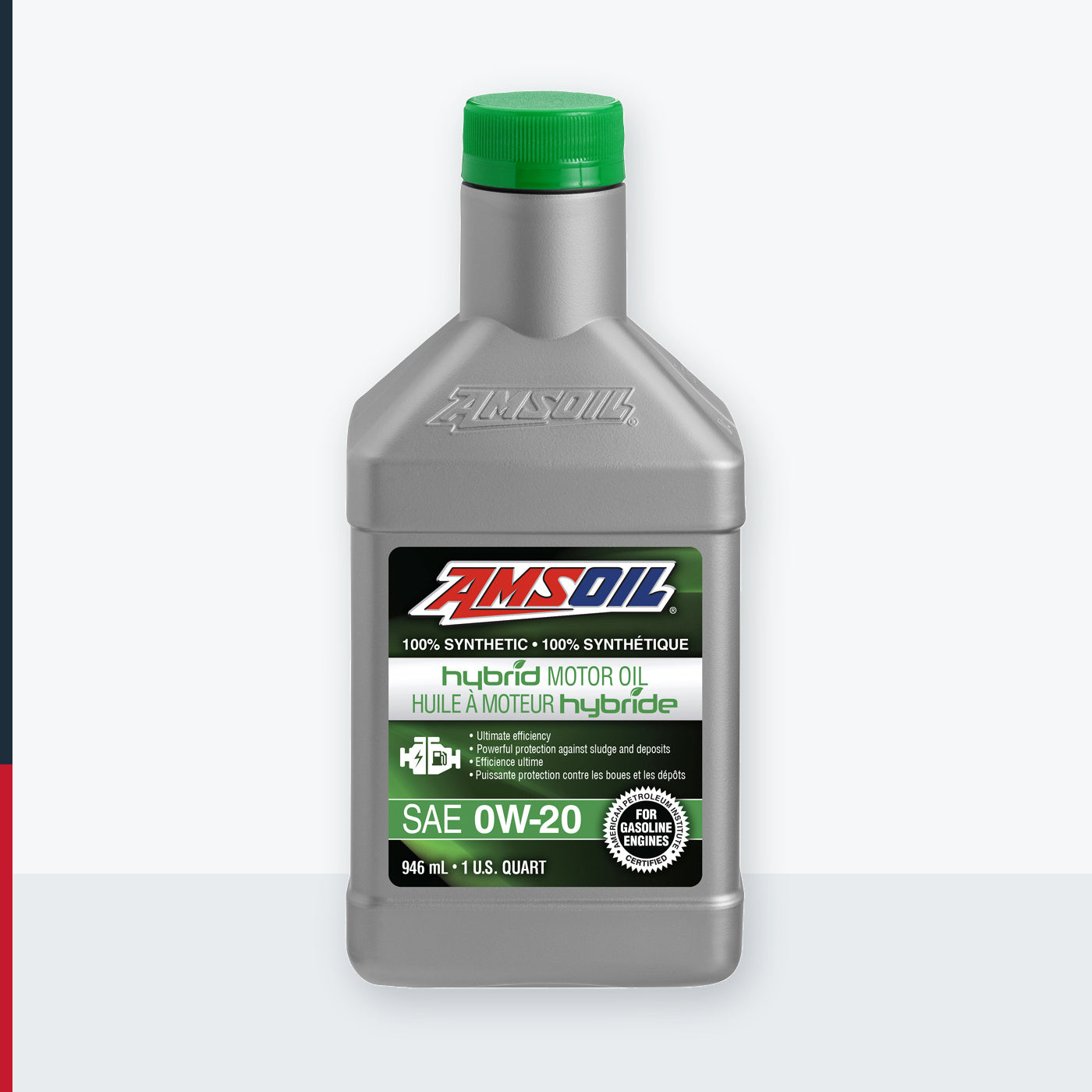 AMSOIL 0W-20 100% Synthetic Hybrid Motor Oil - 946 ml Bottle (HE020QTC-EA)