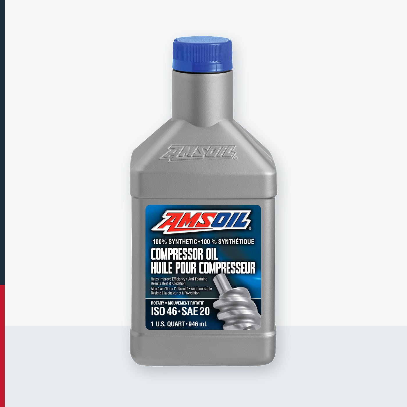 AMSOIL ISO 46 100% Synthetic Compressor Oil - 946 ml Bottle (PCIQT-EA)
