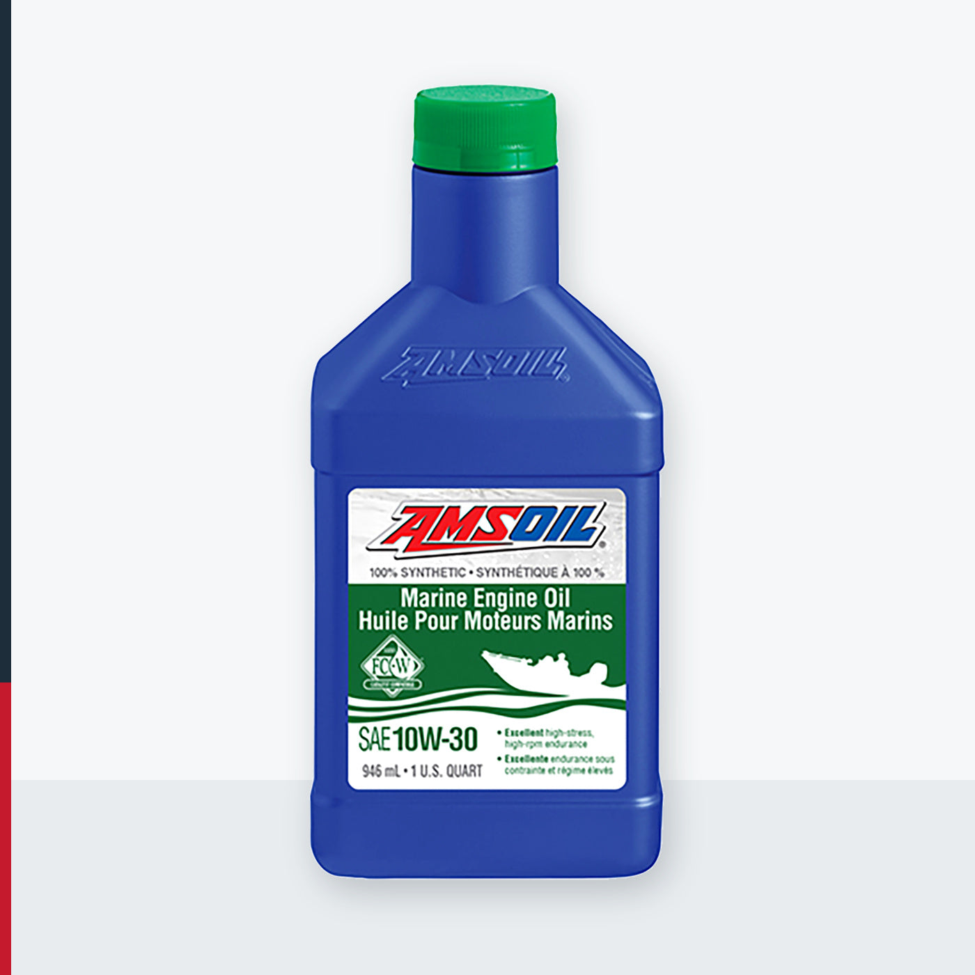 AMSOIL 10W-30 100% Synthetic Marine Engine Oil - 946 ml Bottle (WCTQTC-EA)
