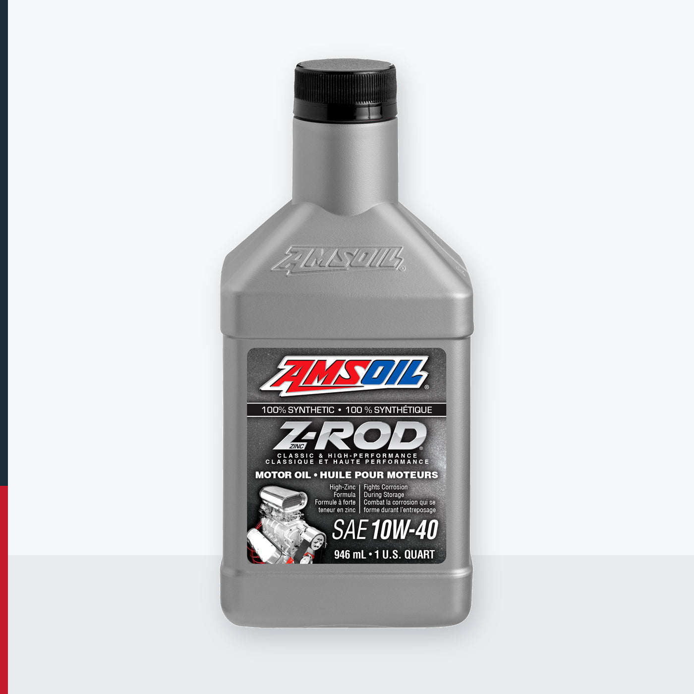 AMSOIL Z-ROD 10W-40 100% Synthetic Motor Oil - 946 ml Bottle (ZRDQTC-EA)