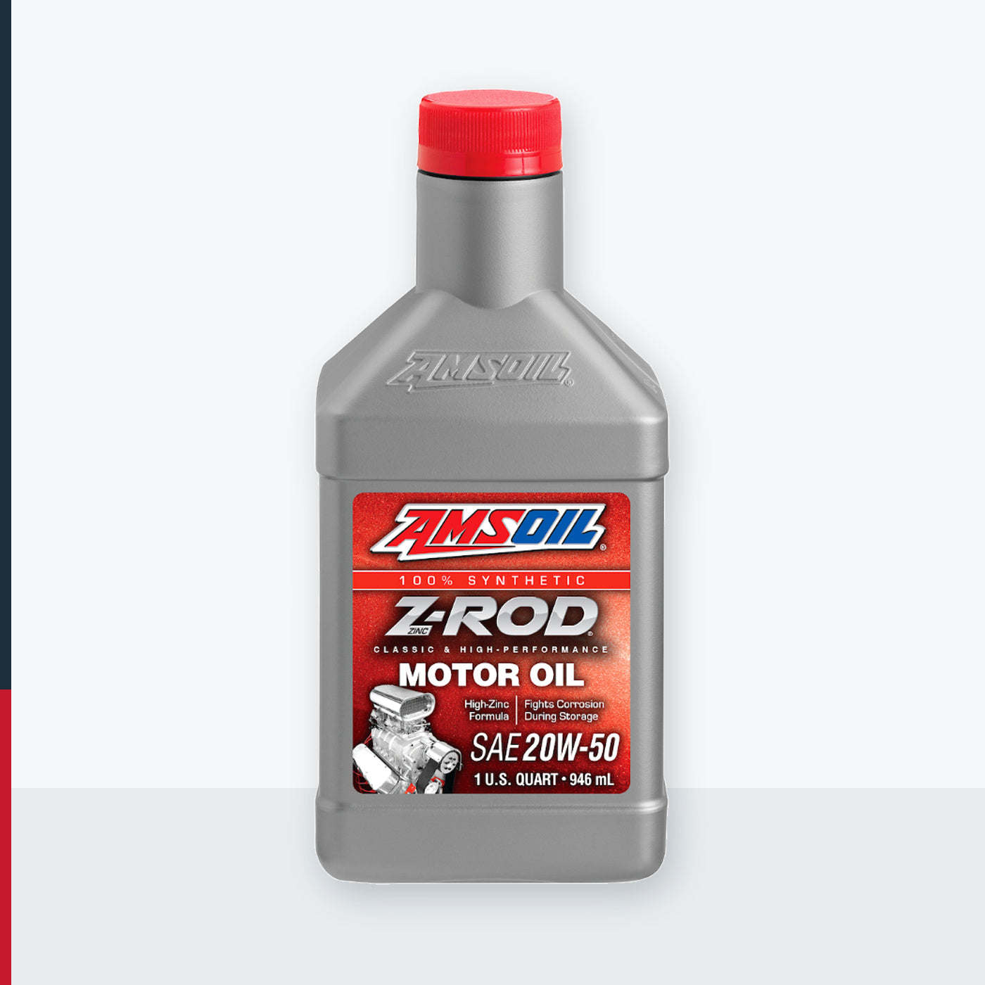 AMSOIL Z-ROD 20W-50 100% Synthetic Motor Oil - 946 ml Bottle (ZRFQTC-EA)