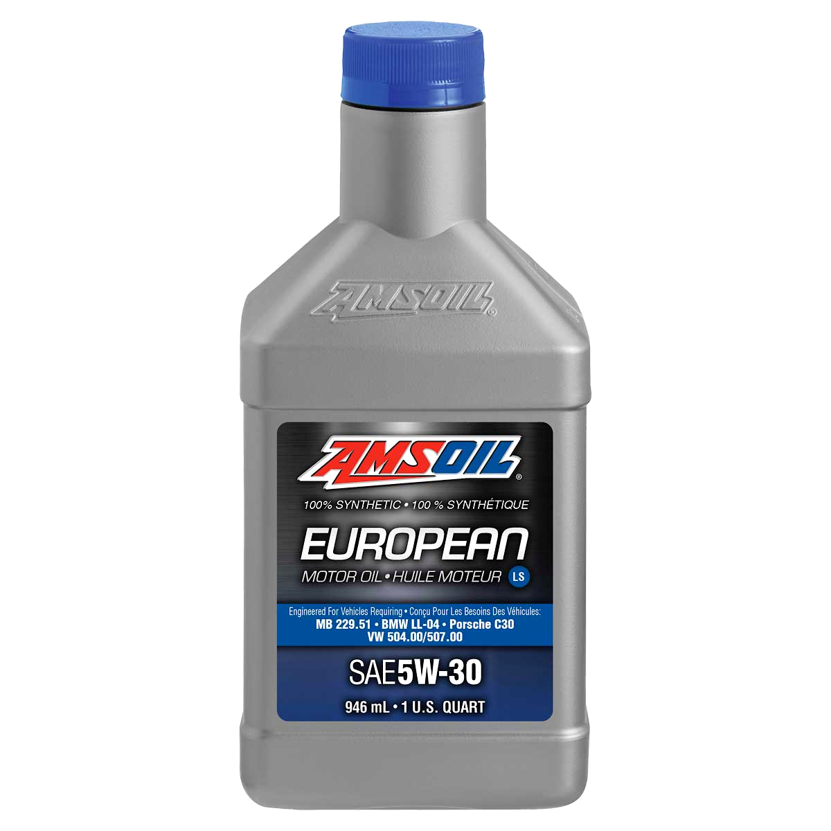 AMSOIL 5W-30 LS 100% Synthetic European Motor Oil - 946 ml Bottle (AELQTC-EA)