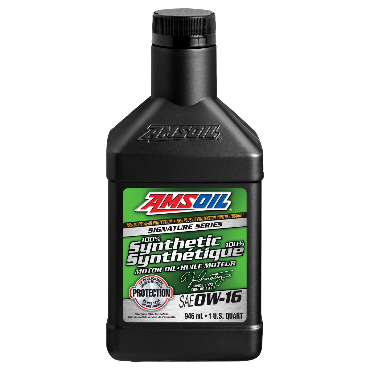 AMSOIL Signature Series 0W-16 100% Synthetic Motor Oil - 946 ml Bottle (AZSQTC-EA)