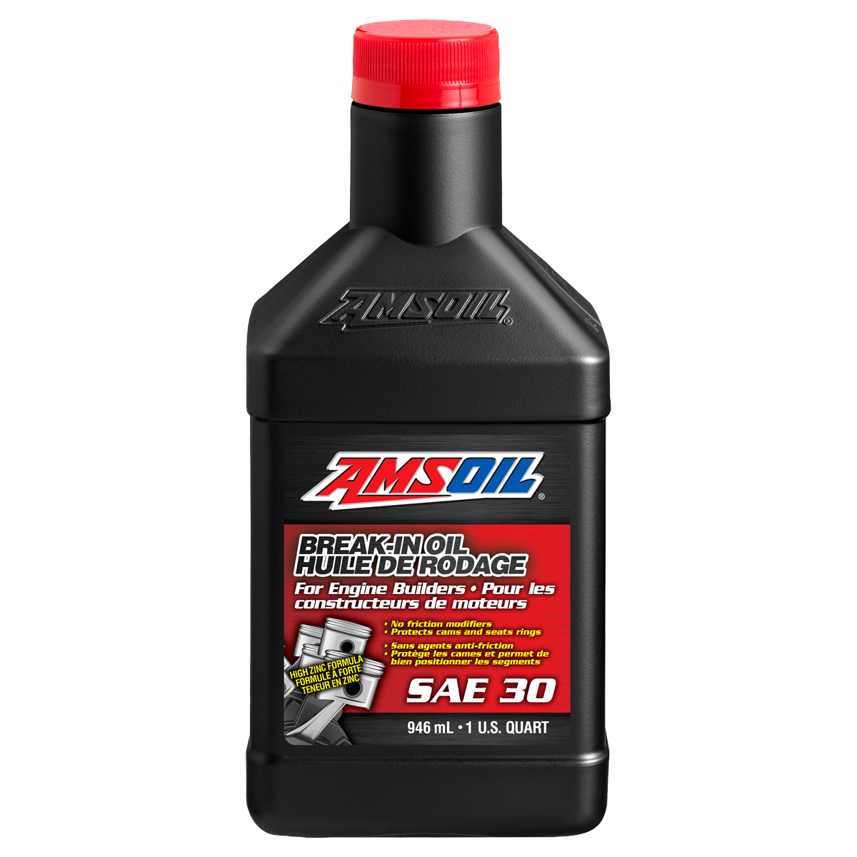 AMSOIL SAE 30 Break-In Oil - 946 ml Bottle (BRKQTC-EA)