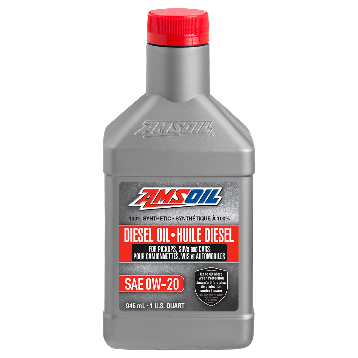 AMSOIL 0W-20 100% Synthetic Diesel Oil - 946 ml Bottle (DP020QTC-EA)