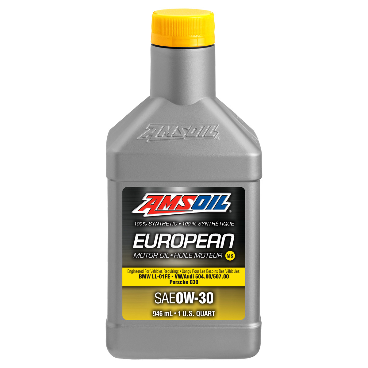 AMSOIL 0W-30 MS 100% Synthetic European Motor Oil - 946 ml Bottle (EOTQTC-EA)