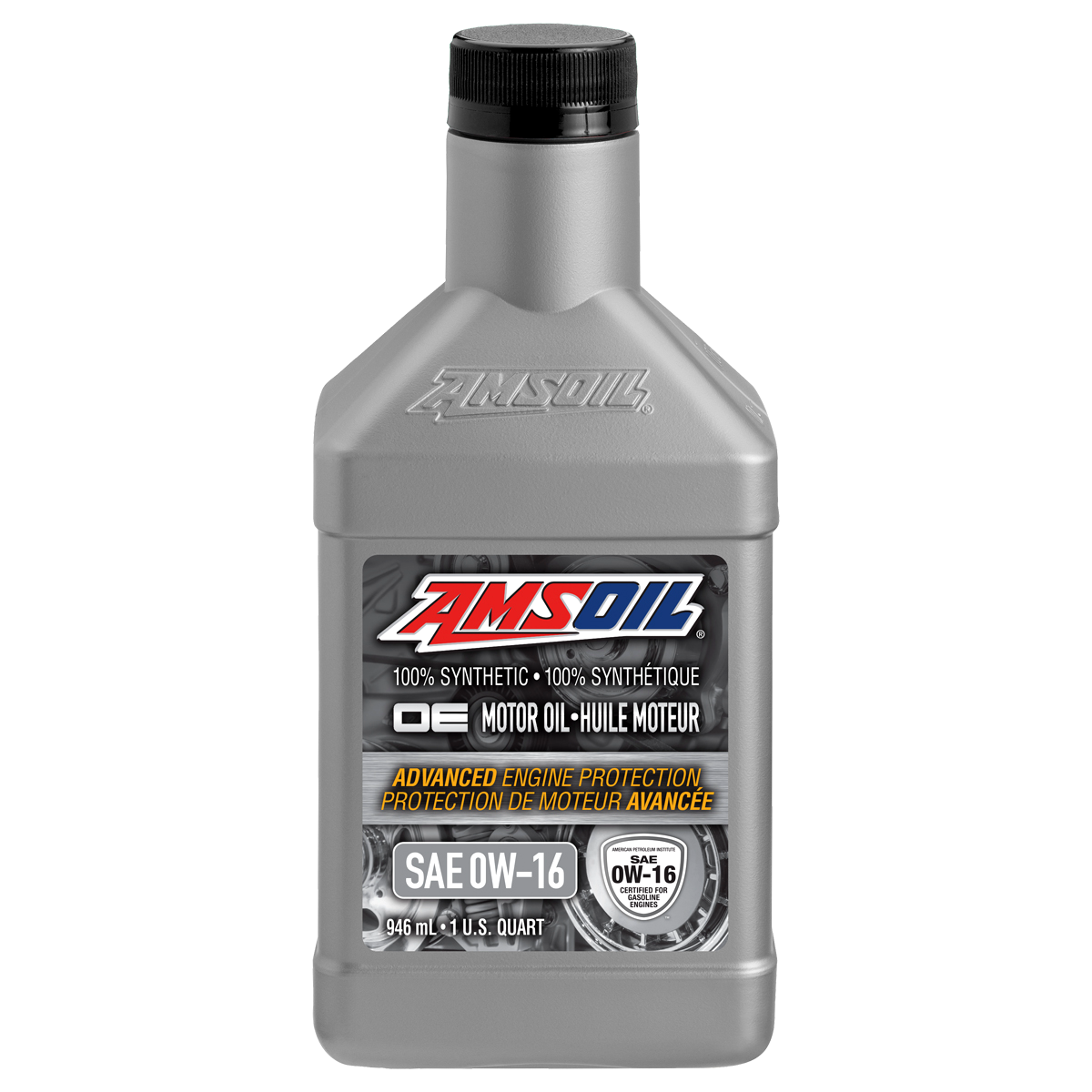 AMSOIL OE 0W-16 100% Synthetic Motor Oil - 946 ml Bottle (OESQTC-EA)