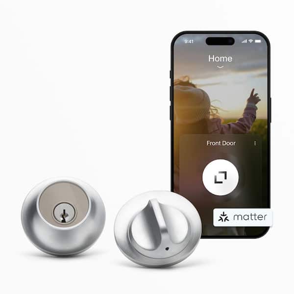 Level Lock — Matter over Thread in Satin Chrome