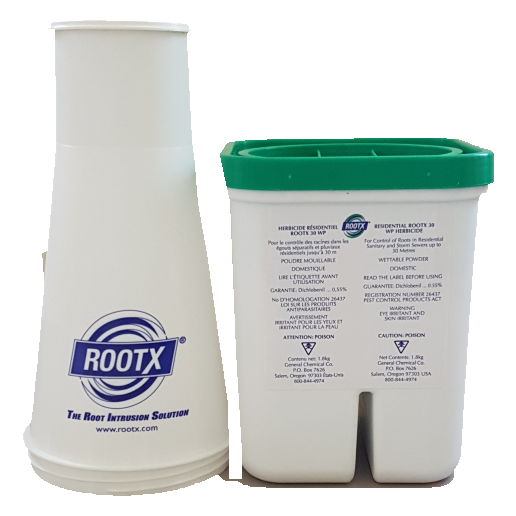 RootX 4 lb Canadian bilingual package with funnel applicator