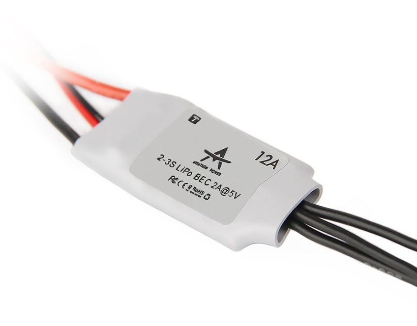 T-MOTOR AT12A Fixed-Wing ESC - official angled product view
