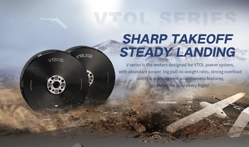 T-MOTOR V10L KV170 VTOL UAV Motor - verified product view 8