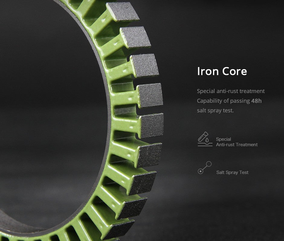 T-MOTOR U10II KV100 iron-core construction detail