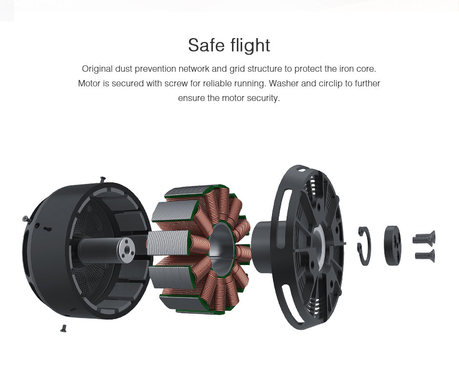 T-MOTOR U11II KV120 exploded construction and safety design