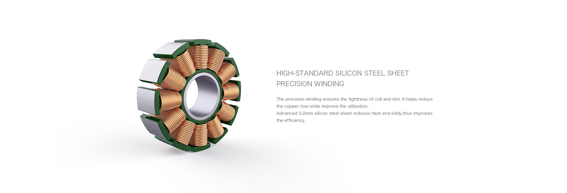 T-MOTOR U3 silicon-steel stator and precision winding