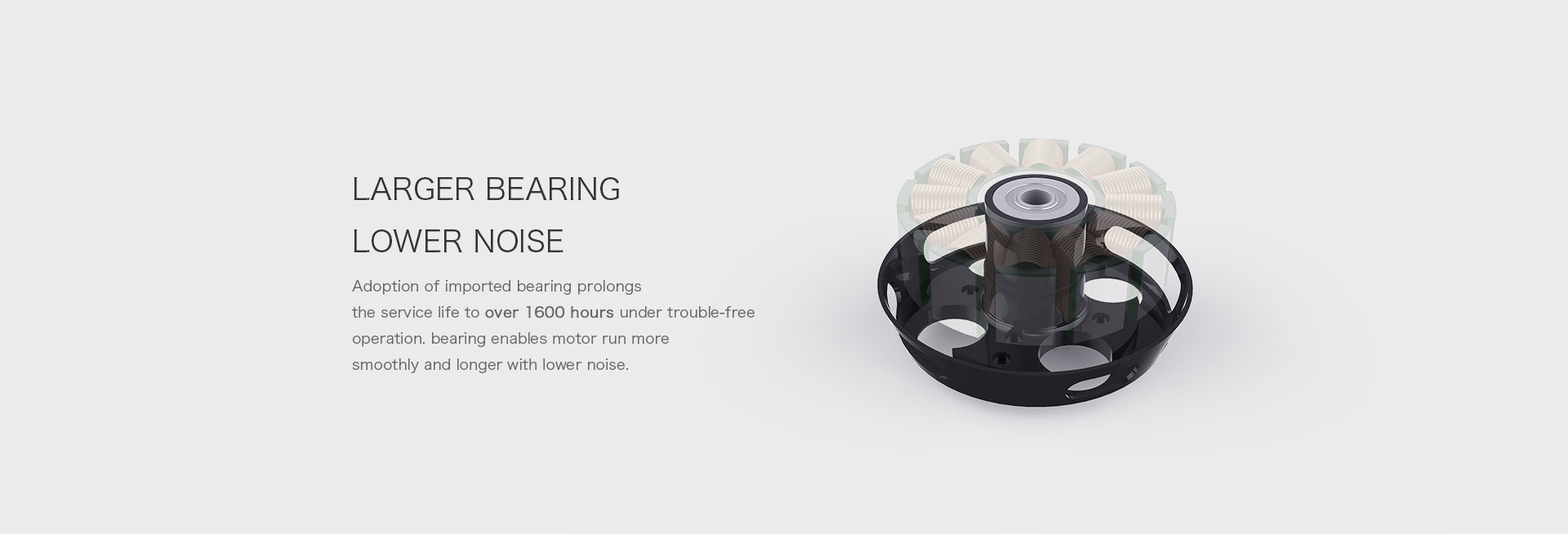 T-MOTOR U3 larger bearing and low-noise design